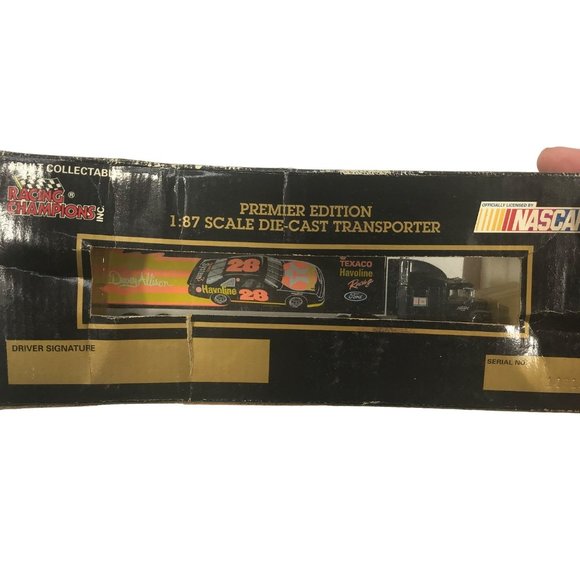 Racing Champions 1993 Premier Edition Serial #14818 Davey Allison 28 Transporter - Picture 2 of 13